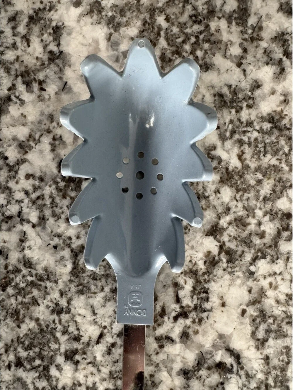 Bonny Vintage Plastic Metal Nylon Spaghetti Pasta Fork Server Blue White USA
